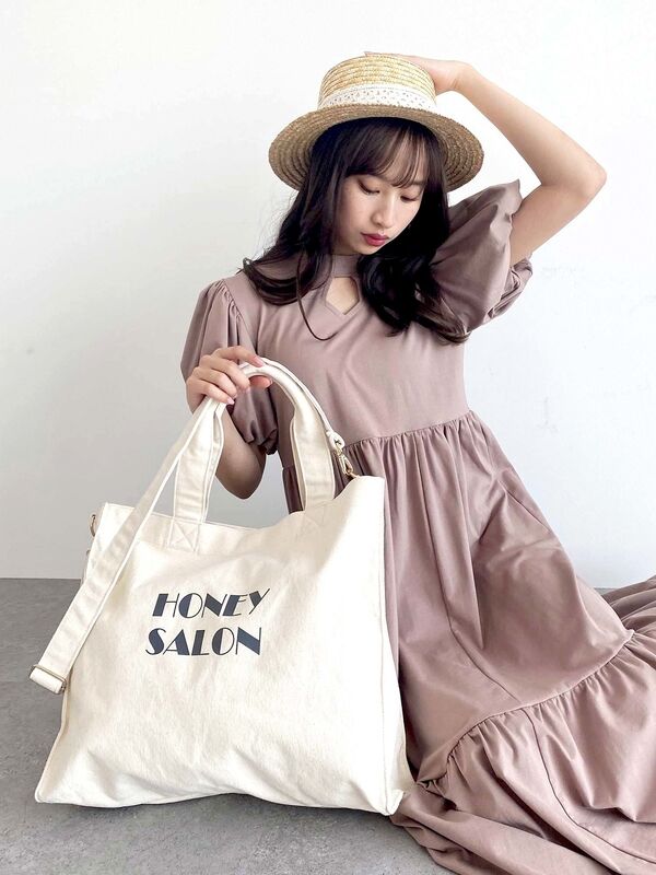 アウトレット Honeysalonビッグトートバッグ ライトピンク ナチュラル ラベンダー Honey Salon ハニーサロン のレディース バッグ ポーチ Sa12f0j00 ファッション通販のstripe Club
