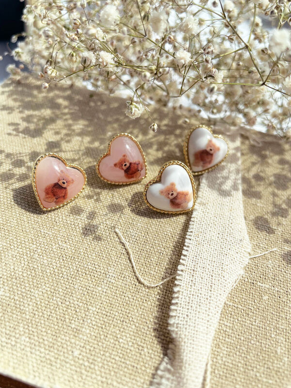 Honey Salon Select くまさんハートピアス ホワイト ピンク Honey Salon ハニーサロン のレディースピアス 指輪 Sc15fcj00 ファッション通販のstripe Club Honey Salon Select くまさんハートピアス ホワイト ピンク Honey Salon ハニーサロン のレディースピアス 指輪 Sc15fcj00 ファッション通販のstripe Club