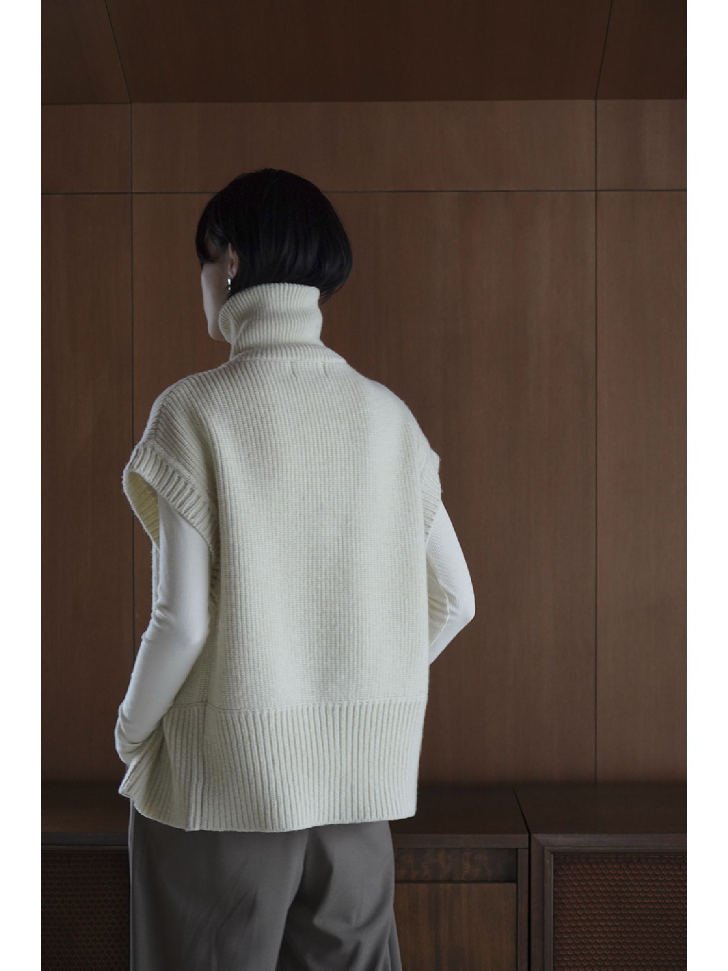 すずらん CLANE ZIP COLLAR KNIT VEST | formulasveta.com