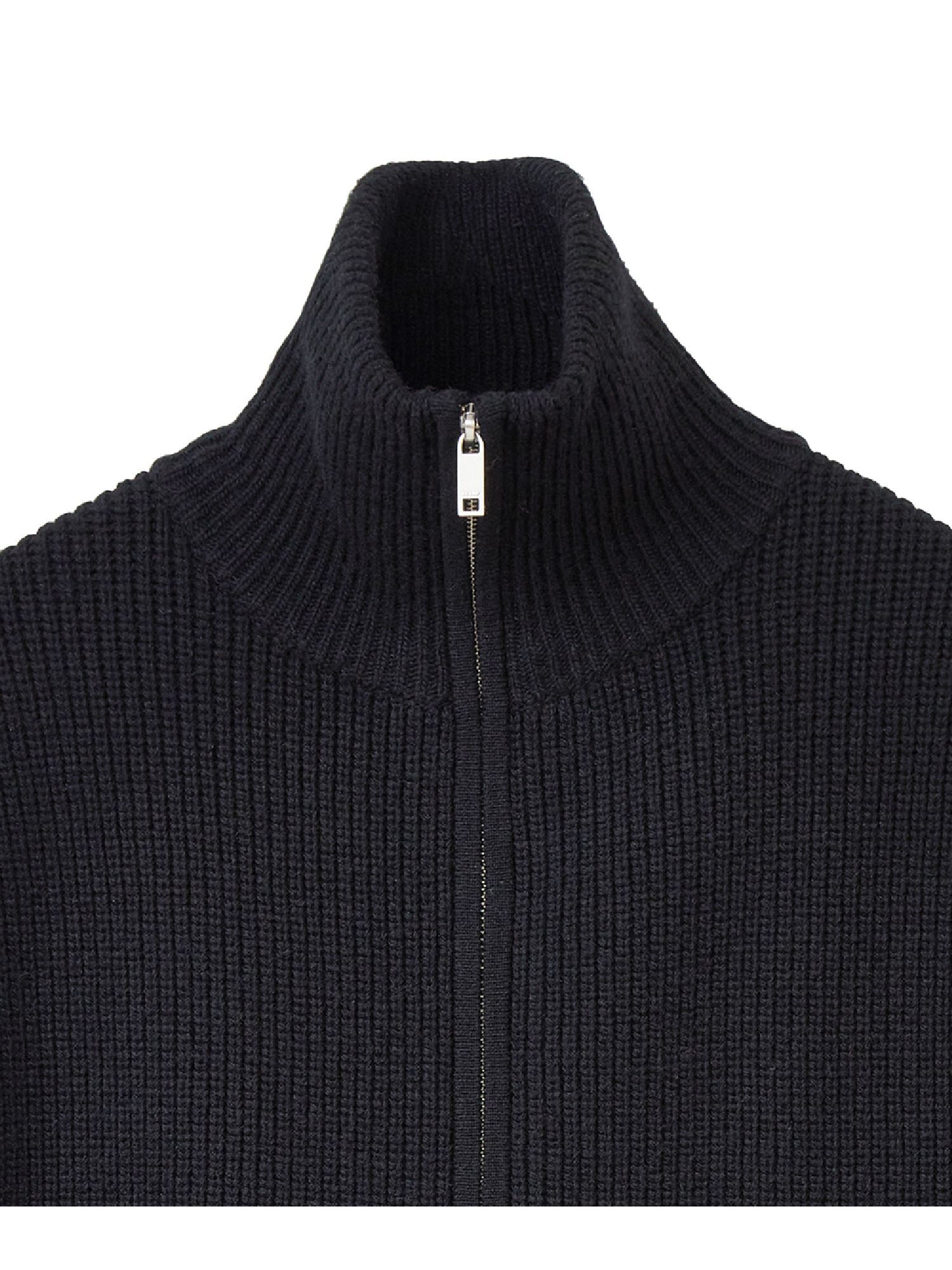 アウトレット】【CLANE】ZIP COLLAR KNIT VEST（アイボリー/ブラック 