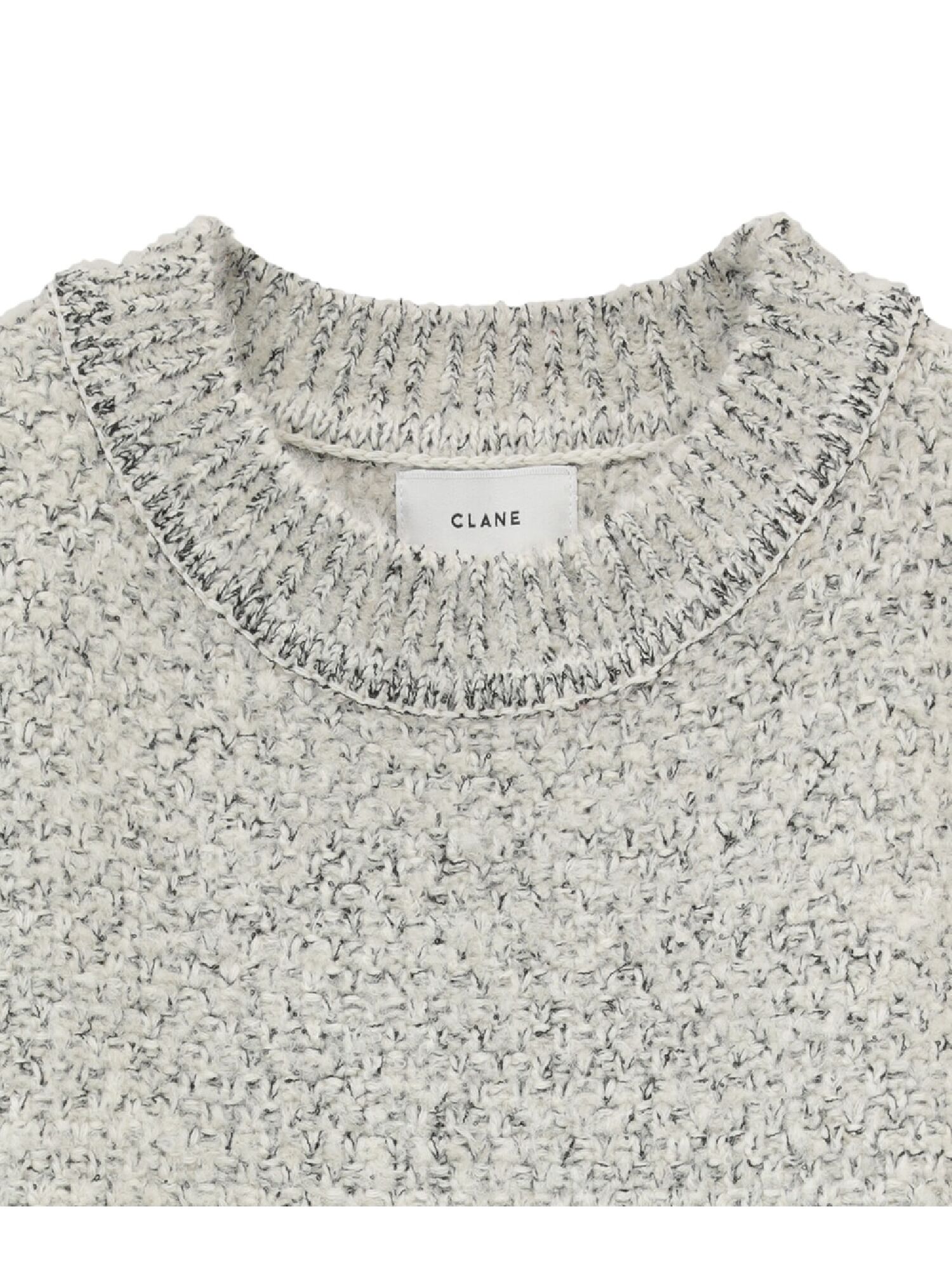 CLANE】SIDE ZIP TWEED KNIT VEST（アイボリー） / GARAGE OF GOOD